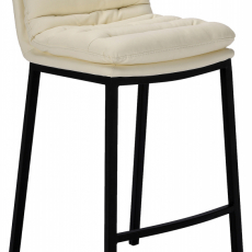 Barová stolička Dundalk, čierna / krémová - 1