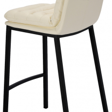 Barová stolička Dundalk, čierna / krémová - 4