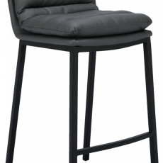 Barová stolička Dundalk, čierna / šedá - 1