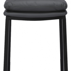 Barová stolička Dundalk, čierna / šedá - 2