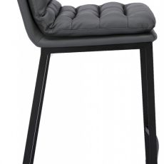 Barová stolička Dundalk, čierna / šedá - 3
