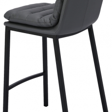 Barová stolička Dundalk, čierna / šedá - 4