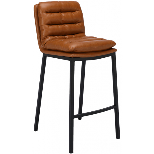 Barová stolička Dundalk, čierna / svetlo hnedá - 1