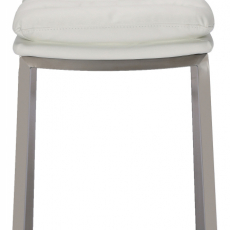 Barová stolička Dundalk, oceľ / biela - 2