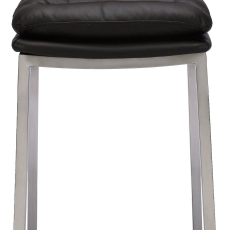 Barová stolička Dundalk, oceľ / hnedá - 2