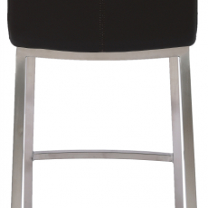 Barová stolička Dundalk, oceľ / hnedá - 5