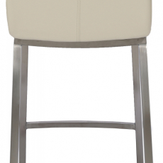 Barová stolička Dundalk, oceľ / krémová - 5