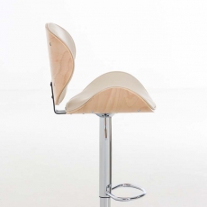 Barová stolička Edward orech, krémová - 3