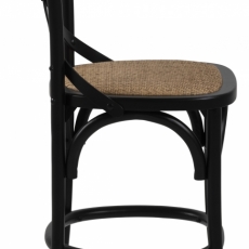 Barová stolička Eileen (SET 2ks), ratan, čierna - 3