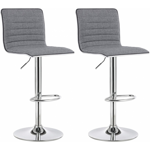 Barová stolička Elle (súprava 2 ks), sivá - 1