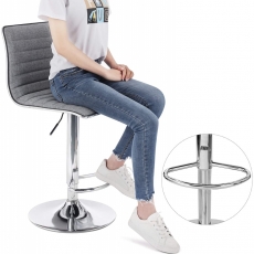 Barová stolička Elle (súprava 2 ks), sivá - 4