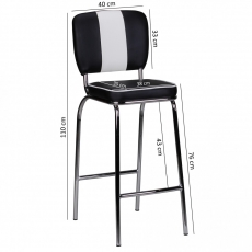 Barová stolička Elvis, čierna - 3