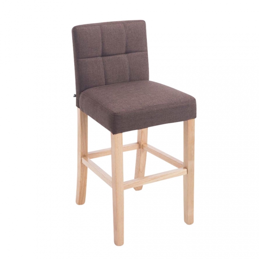 Barová stolička Emanuel textil, hnedá - 1