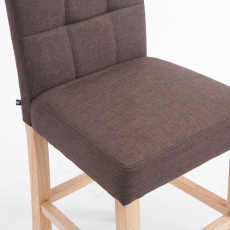Barová stolička Emanuel textil, hnedá - 6