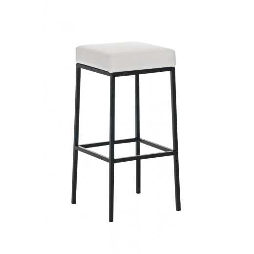 Barová stolička Evian, bílá / černá - 1