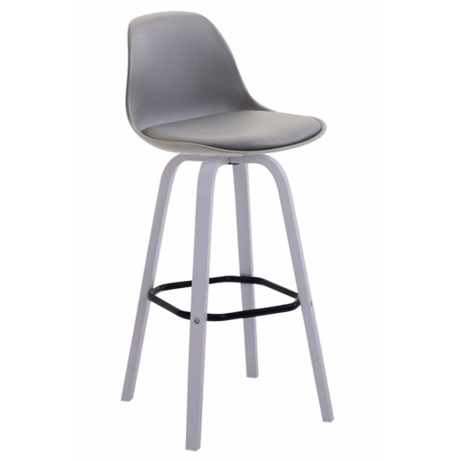 Barová stolička Fatis, šedá / biela - 1