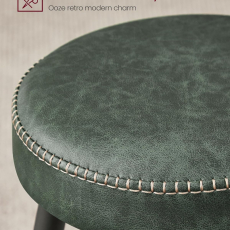 Barová stolička Faux (SET 2 ks), syntetická koža, 63 cm, zelená - 7