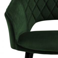 Barová stolička Felina (SET 2ks), tkanina, tmavo zelená - 6