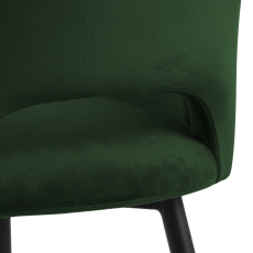 Barová stolička Felina (SET 2ks), tkanina, tmavo zelená - 7