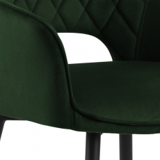 Barová stolička Felina (SET 2ks), tkanina, tmavo zelená - 8