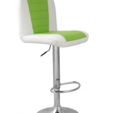 Barová stolička Felix biela / zelená - 1