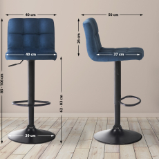 Barová stolička Feni, modrá - 2