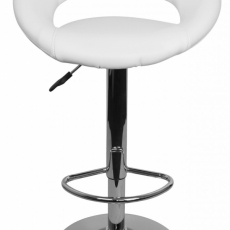 Barová stolička Ferdal, syntetická koža, biela - 2