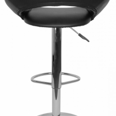 Barová stolička Ferdal, syntetická koža, čierna - 4
