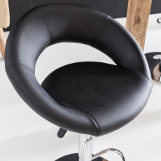 Barová stolička Ferdal, syntetická koža, čierna - 8