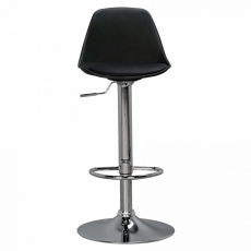 Barová stolička Ferit, syntetická koža, čierna - 2