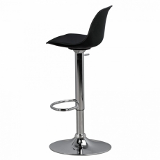 Barová stolička Ferit, syntetická koža, čierna - 6