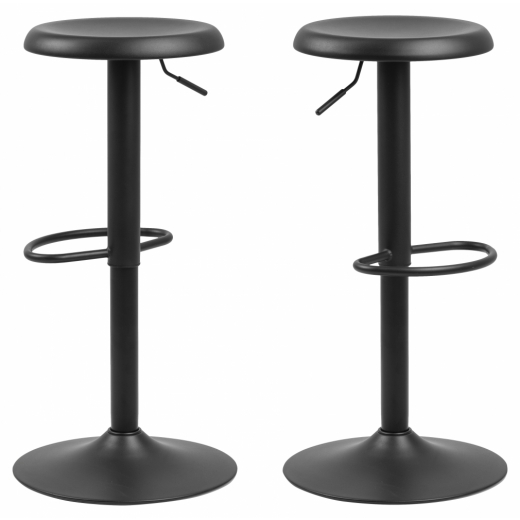 Barová stolička Finch (SET 2ks), kov, čierna - 1