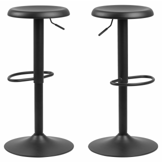 Barová stolička Finch (SET 2ks), kov, čierna