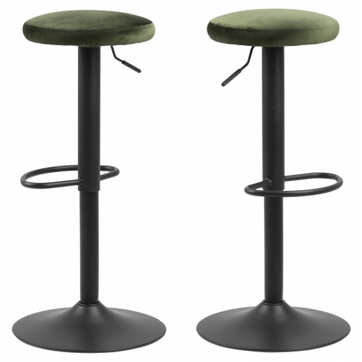 Barová stolička Finch (SET 2ks), tkanina, tmavo zelená - 1