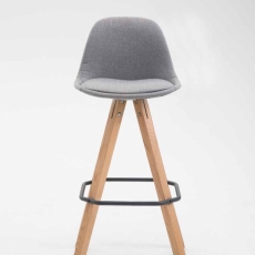 Barová stolička Frank I., textilná látka, sivá - 2