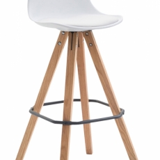 Barová stolička Frank, syntetická koža, biela - 1