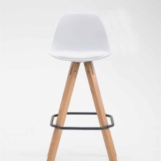 Barová stolička Frank, syntetická koža, biela - 2