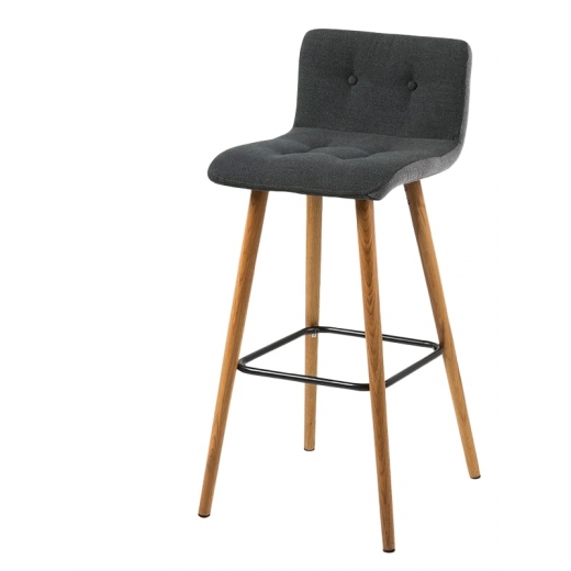 Barová stolička Fredy (Súprava 2 ks), tmavosivá - 1