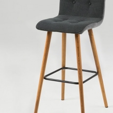 Barová stolička Fredy (Súprava 2 ks), tmavosivá - 2