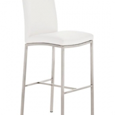 Barová stolička Freeport, syntetická koža, biela - 1
