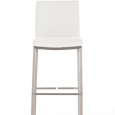 Barová stolička Freeport, syntetická koža, biela - 2