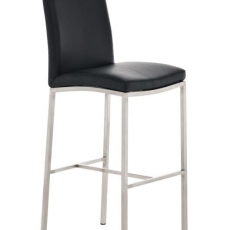 Barová stolička Freeport, syntetická koža, čierna - 1