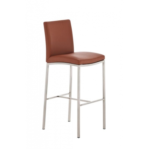 Barová stolička Freeport, syntetická koža, hnedá - 1