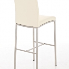Barová stolička Freeport, syntetická koža, krémová - 3