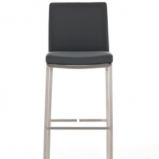Barová stolička Freeport, syntetická koža, šedá - 2