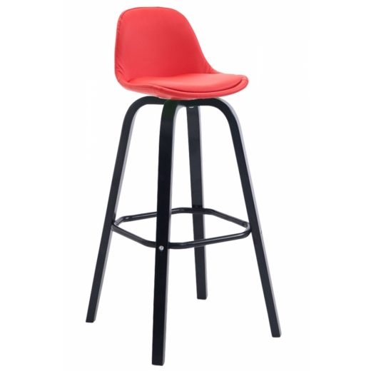 Barová stolička Frencis, červená / čierna - 1