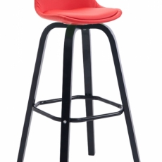 Barová stolička Frencis, červená / čierna - 1