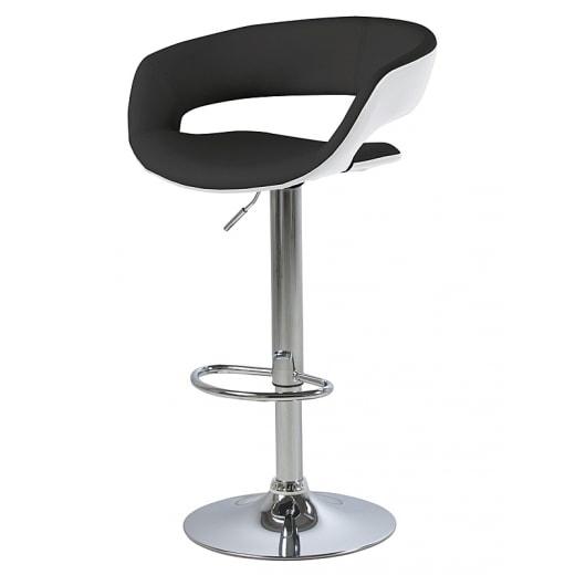 Barová stolička Garry (Súprava 2 ks) biela / čierna - 1