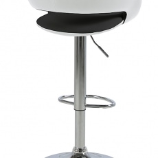 Barová stolička Garry (Súprava 2 ks) biela / čierna - 2