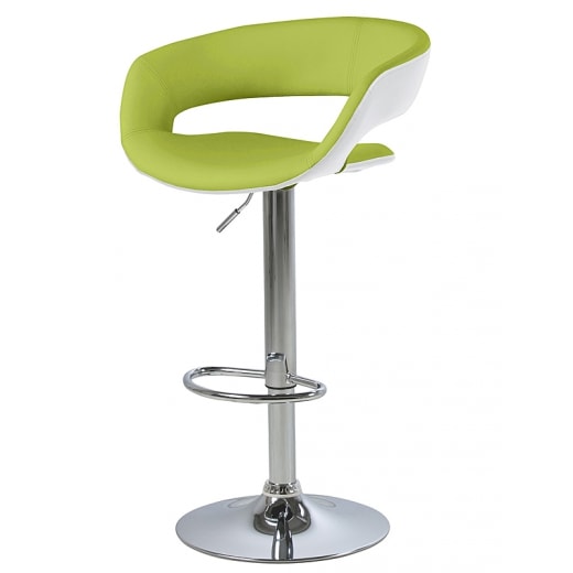 Barová stolička Garry (Súprava 2 ks) biela / zelená - 1